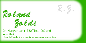 roland zoldi business card